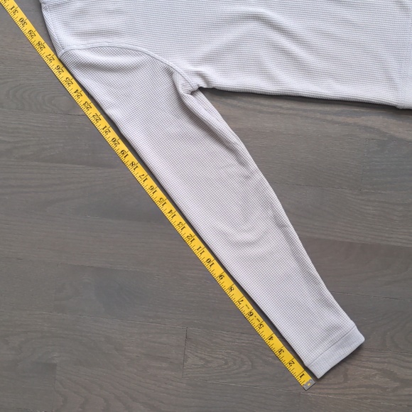 GYMSTARK | Waffle Knit Shirt Notch Neck Long Sleeve, Beige, Womens L - Picture 12 of 12